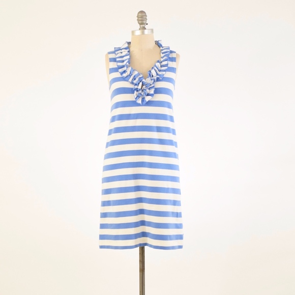 Kate Spade Blue Striped Cotton Shift Dress - Picture 1 of 6